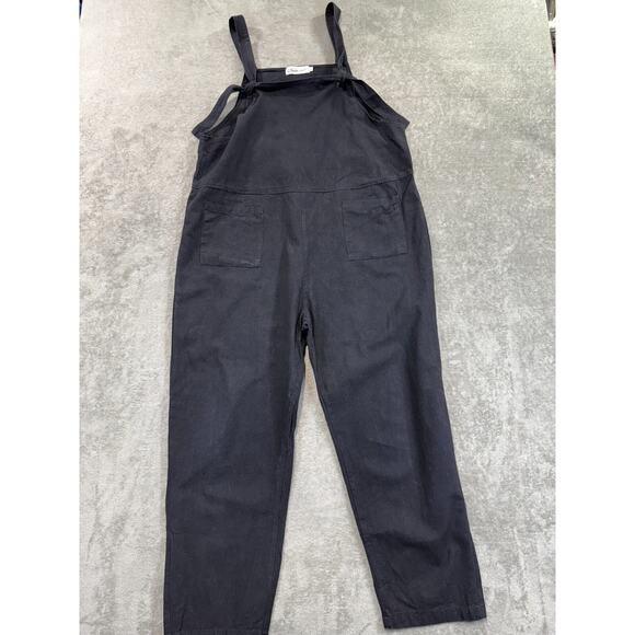 Aedvoouer Romper Jumpsuit Overalls Loose Fit Womens XL Black Lagenlook Pockets - Picture 2 of 8